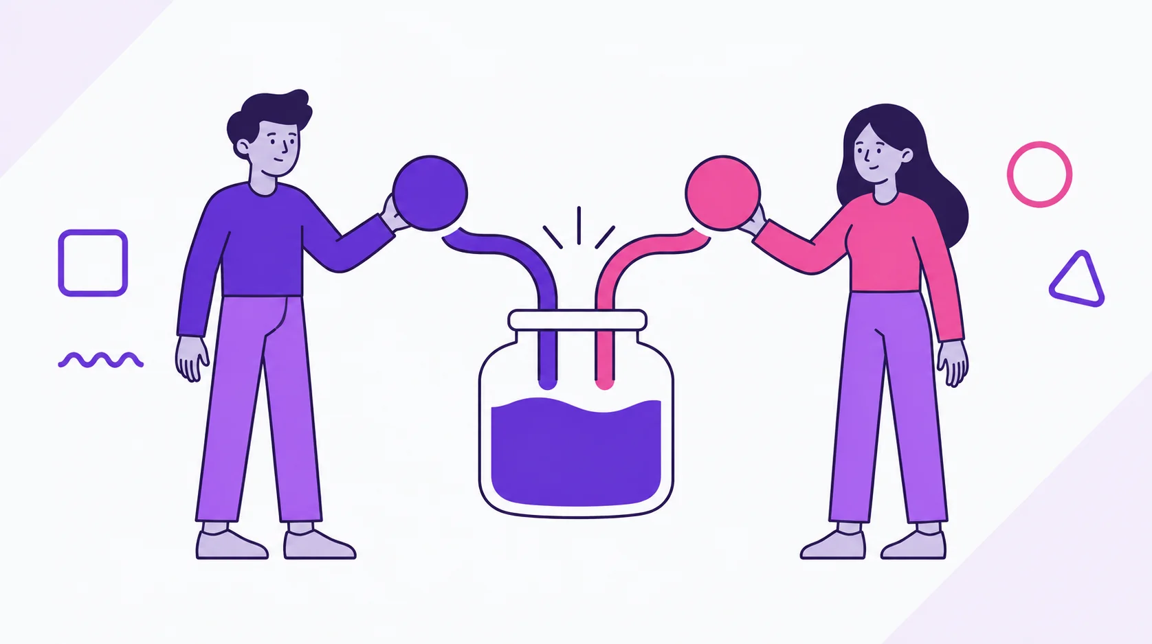 Two partner income circles flowing into one shared savings jar after Brazil's 2026 income-tax change.
