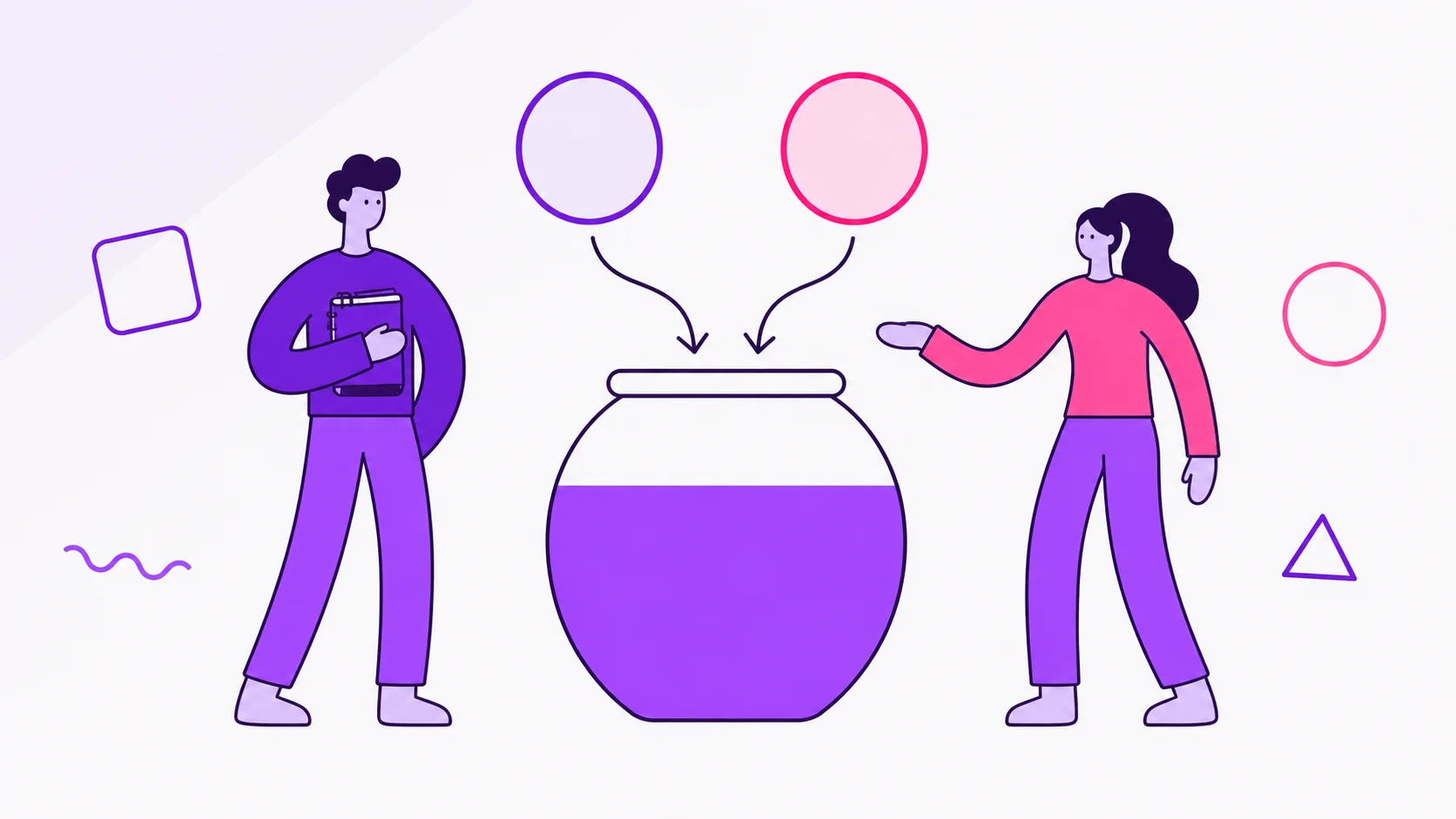Two partner income circles flowing into one shared savings jar after Brazil's 2026 income-tax change.