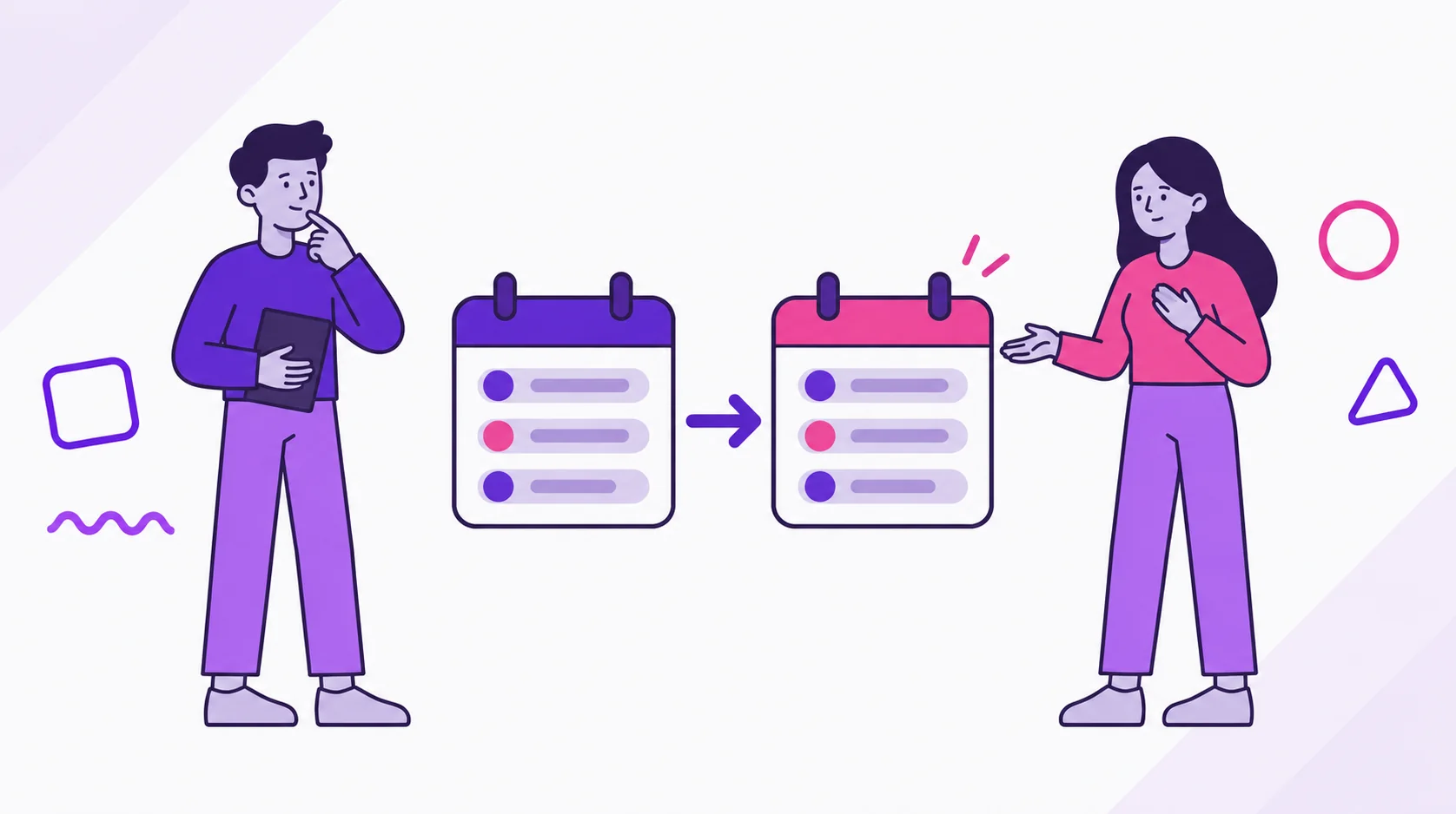 Two partners looking at a month-to-month bill copy flow in dividi.